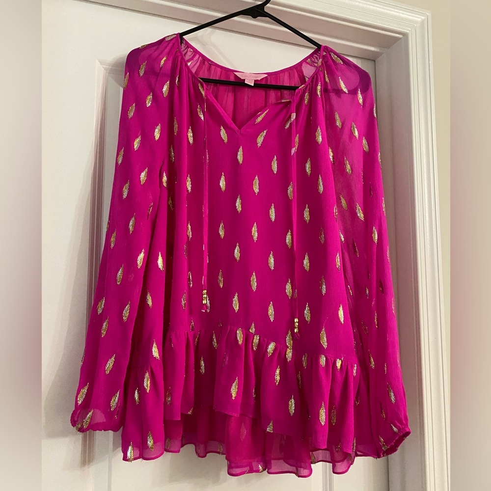 Lilly Pulitzer Pink Tunic Top Size S